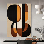 Interconnected Shapes Abstract Painting for Collaborative Workspaces GAB1358