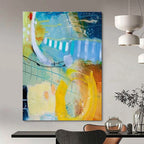 Colorful Whimsical Abstract Painting for Playful Interiors HENG409