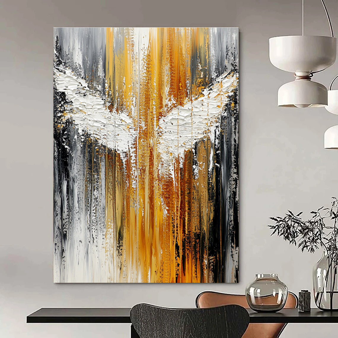 Winged Abstract - Symbolic Abstract Painting GAB0634