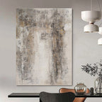 Weathered Concrete - Like Abstract in Gray and Beige Painting for Industrial - Chic Lofts HENG346
