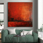Red Abstract Painting with Intense Warmth WINK127