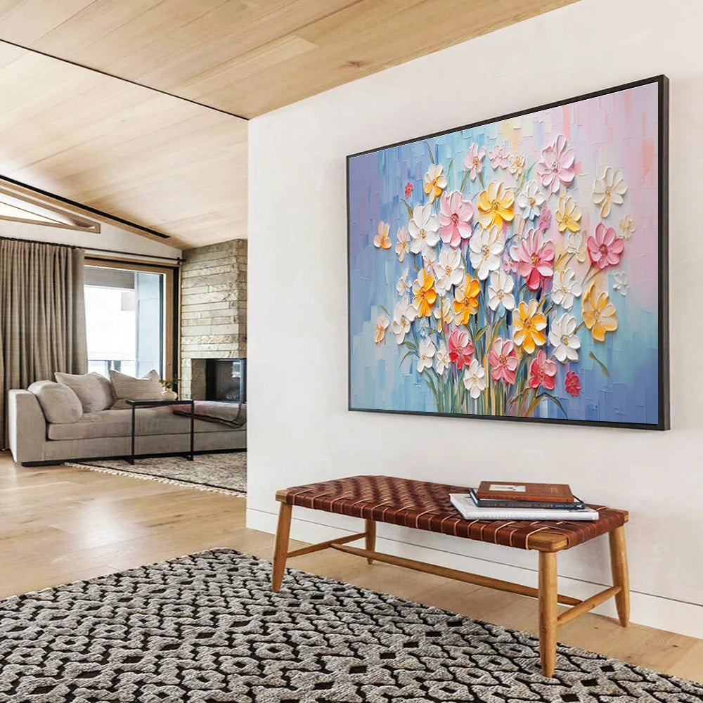 3D Flower Bouquet Abstract Painting for Elegant Dining Rooms YHT210