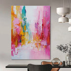 Vibrant Street Abstract - Lively Urban Abstract Painting GAB0643