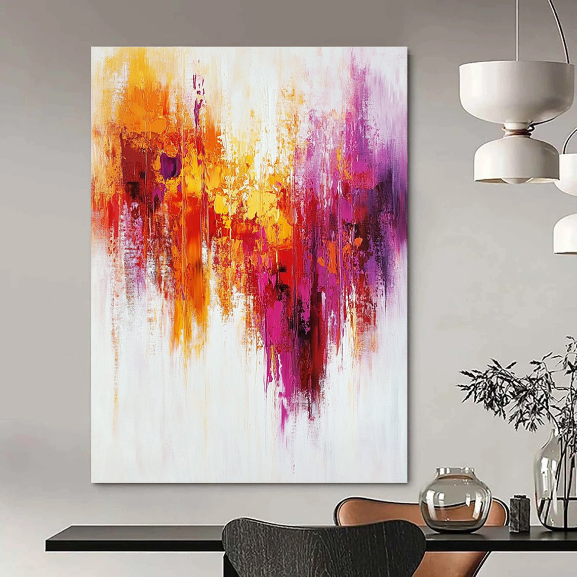 Vibrant Color Burst Abstract Painting for Modern Art Galleries GAB1233