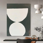 Black and White Hourglass - Monochromatic Geometric Art GAB0406