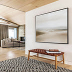 Minimalist Neutral Landscape Abstract Painting with Subtle Calm ABS592