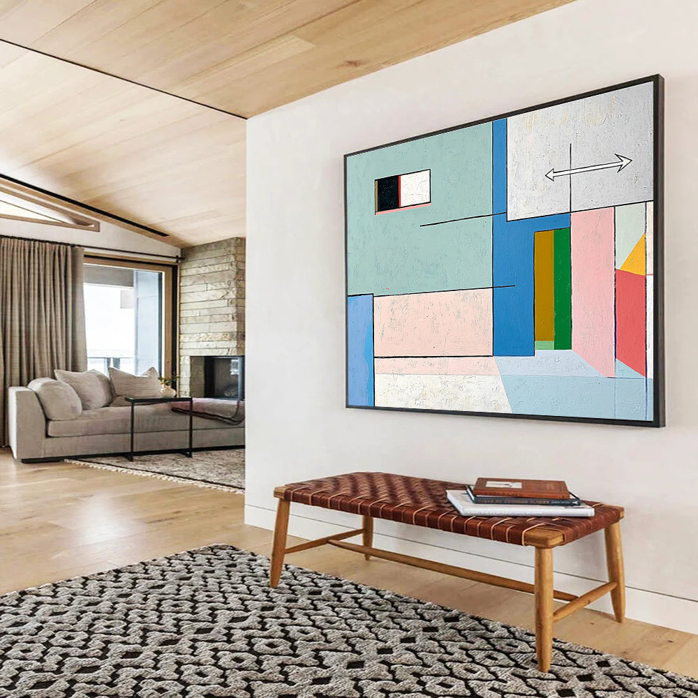 Soft Geometric Abstract in Pastel Colors ABS084