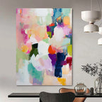 Pastel Color Burst Abstract Painting for Light - Hearted Breakfast Nooks GAB0911