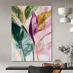 Tropical Leaf Abstract Painting for Beachfront Cafes GAB0775