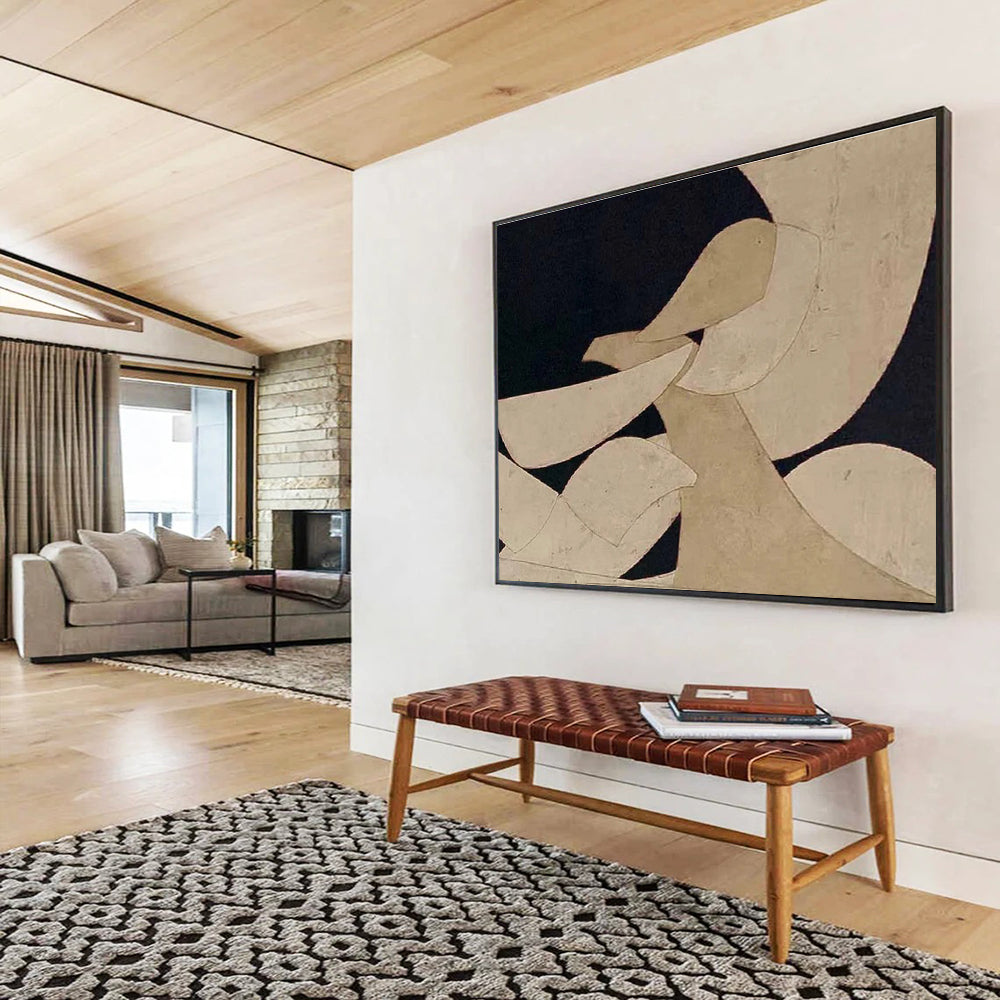 Minimalist Abstract Shapes Painting for Contemporary Office Lobbies YHT249