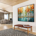 Autumn Forest Abstract Painting for Nature - Inspired Hotels YHT163