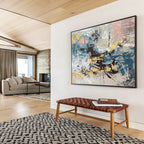 Colorful Abstract Splash Painting for Vibrant Living Spaces YHT340