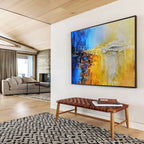 Color Fusion Abstract Painting for Artistic Studios YHT179