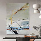Dynamic Line Abstract Painting for Modern Dance Studio Lobbies HENG035