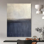 Silver and Black Textured Layers Painting of Industrial Chic GAB0166