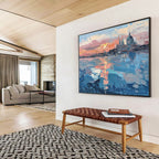 Venice Sunset Abstract Painting for Italian Restaurant Main Halls YHT460