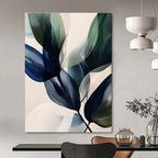 Transparent Abstract Leaves Painting for Modern Living Rooms GAB1149