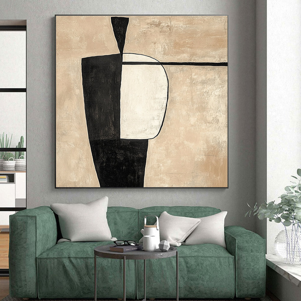 Minimalist Shapes Abstract Painting with Calm Geometry WINK142