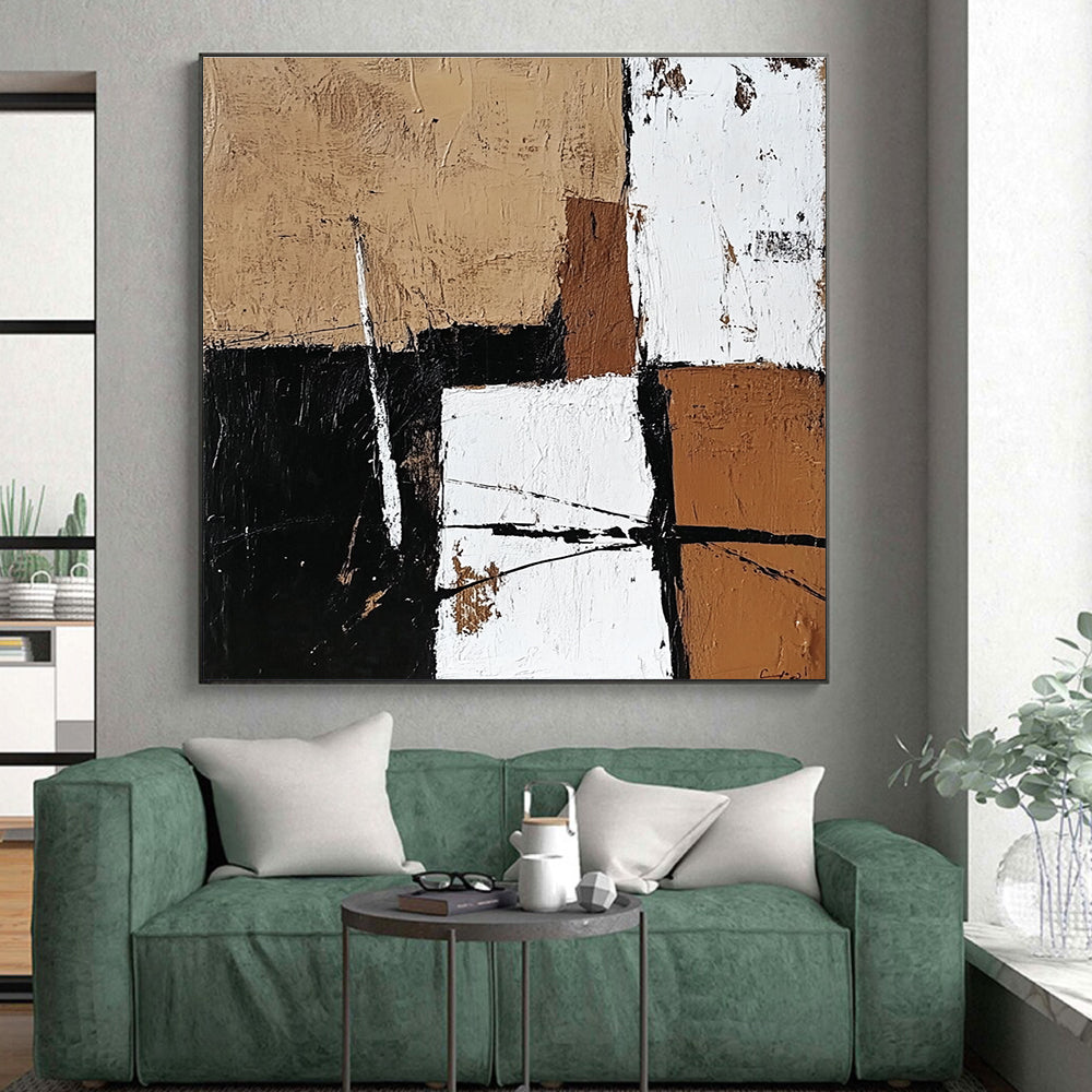 Earthy Tones Abstract Painting with Rustic Harmony WINK354