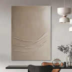 Beige Textured Abstract Painting for Minimalist Living Rooms GAB1032