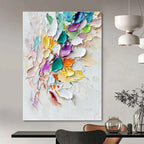 Textured Flower Burst - 3D Floral Abstract Painting GAB0635
