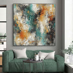 Textured Color Burst Abstract Painting with Vibrant Energy WINK783