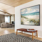 Coastal Beach Abstract Painting for Seaside Resort Lobbies YHT401