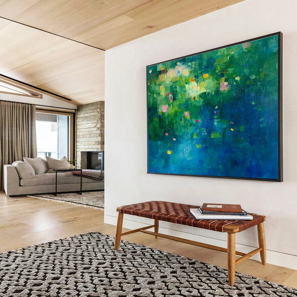 Colorful Garden Abstract Painting with Lush, Imaginative Blooms ABS503