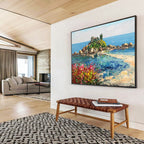 Island Blossom Abstract Painting for Beachfront Home Bedrooms YHT469