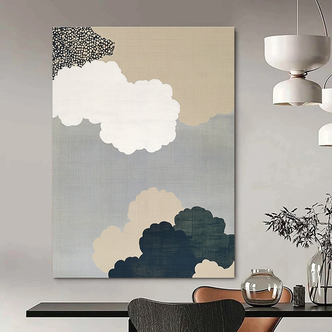 Cloudy Sky Composition Minimalist Abstract Painting GAB0301