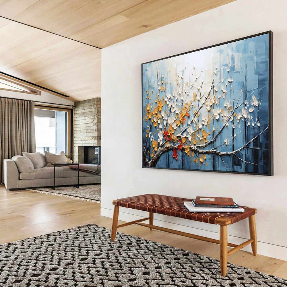 3D Blossom Tree Abstract Painting for Elegant Living Rooms YHT160