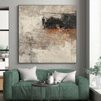 Textured Gray and Black Abstract Painting with Raw Depth WINK155