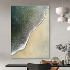 Aerial Beach View Abstract Painting for Coastal Homes GAB1455