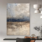 Textured Neutral Stripes - Subtle Abstract Landscape Art GAB0446