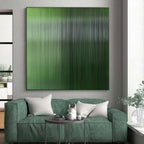 Green - Striped Abstract Painting with Vertical Motion WINK870