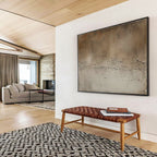 Neutral Textured Abstract Painting for Minimalist Art Galleries YHT257