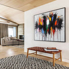 Color Splash Abstract Painting for Creative Studios YHT193