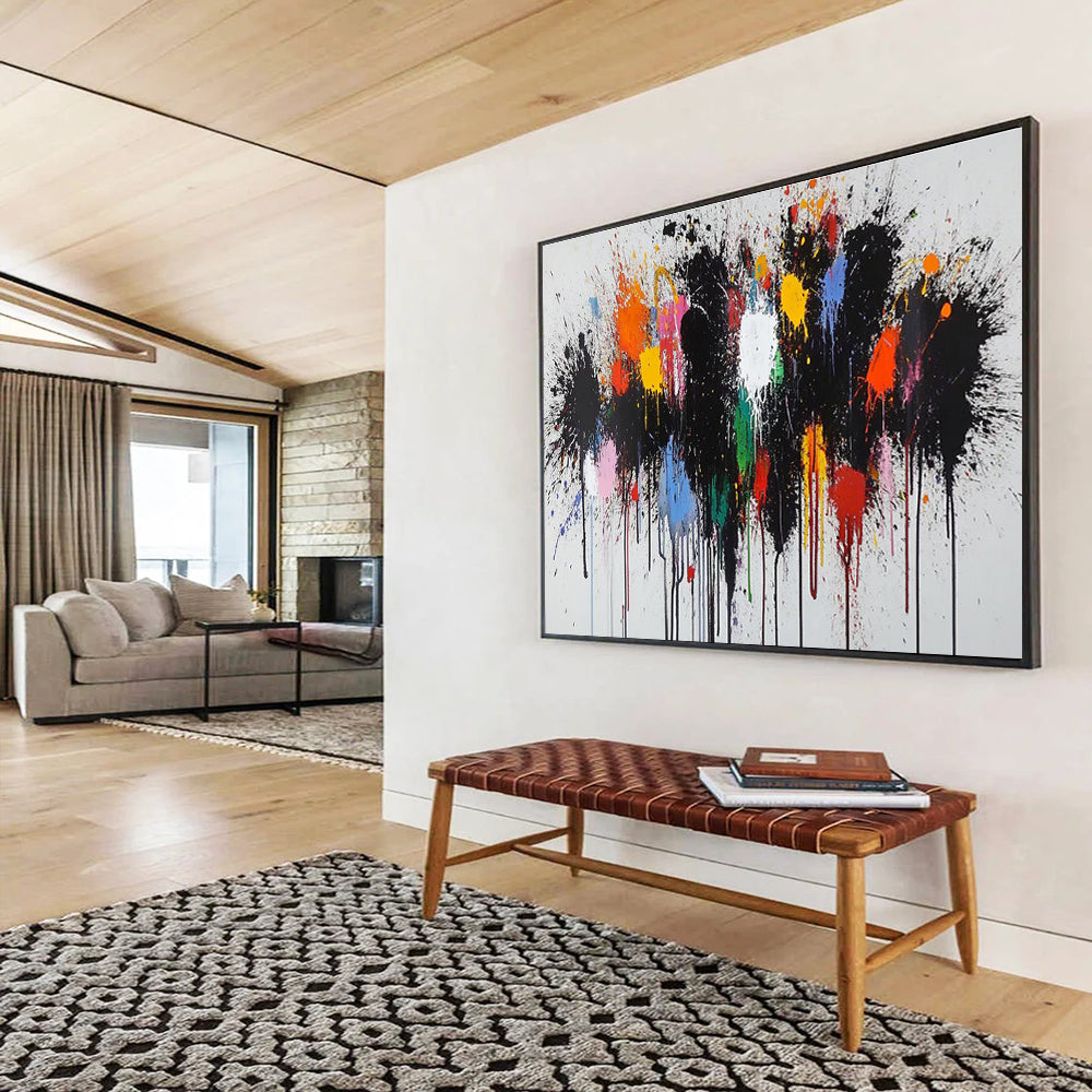 Color Splash Abstract Painting for Creative Studios YHT193