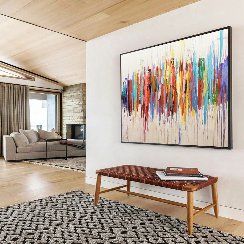 Color Drip Abstract Painting for Contemporary Art Galleries YHT211