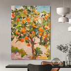 Orange Grove Abstract Painting for Warm - Toned Living Rooms HENG439