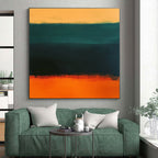Reverse Gradient Bands Abstract Painting with Unique Contrast WINK157