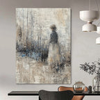 Figure in Forest Abstract - Introspective Nature Art GAB0542