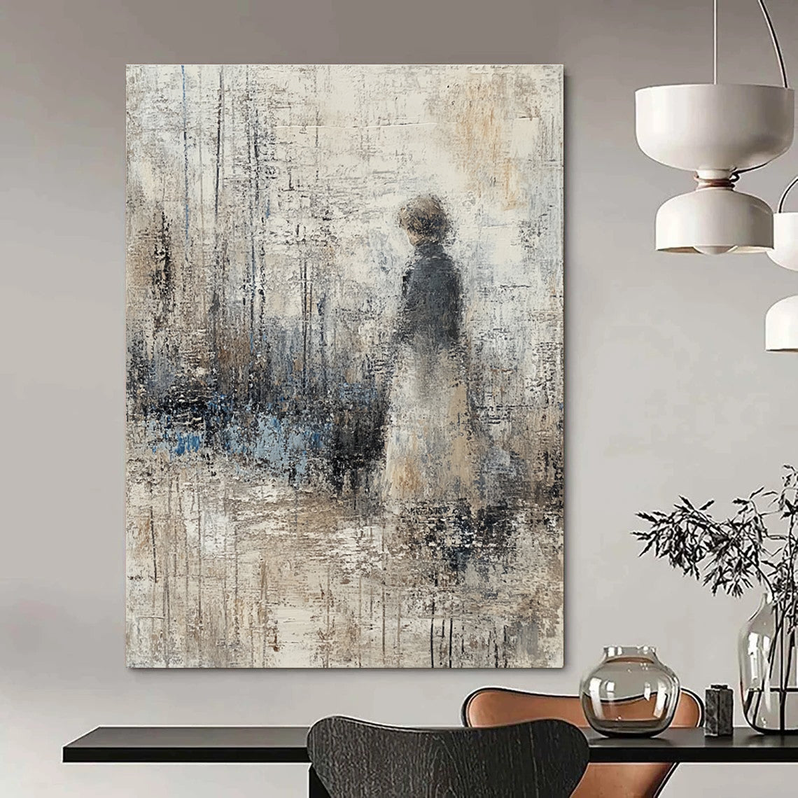 Figure in Forest Abstract - Introspective Nature Art GAB0542