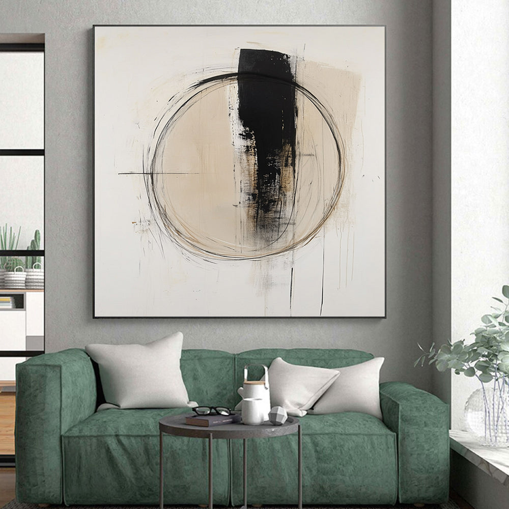 Minimalist Line Abstract Painting with Quiet Contemplation WINK784