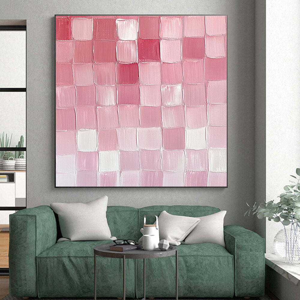 Pink - Grid Abstract Painting with Soft Gradients WINK865