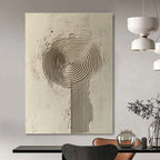 Textured Circles and Lines Abstract Painting for Contemporary Art Galleries GAB1346
