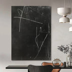 Chalkboard - like Abstract Spontaneous Markings Abstract Painting GAB0235