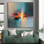 Colorful Cityscape Abstraction Painting with Vibrant Urban Energy WINK185