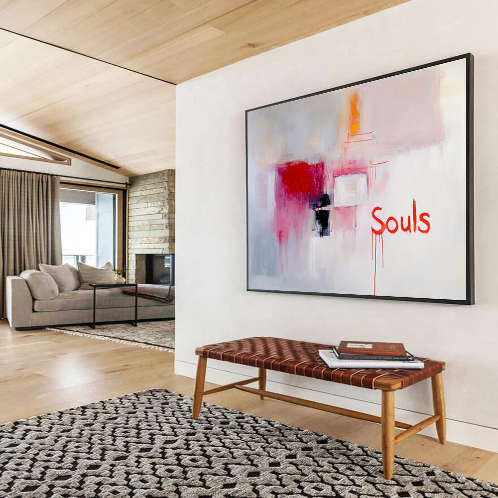 “Souls” Abstract Painting with Emotional Depth ABS298