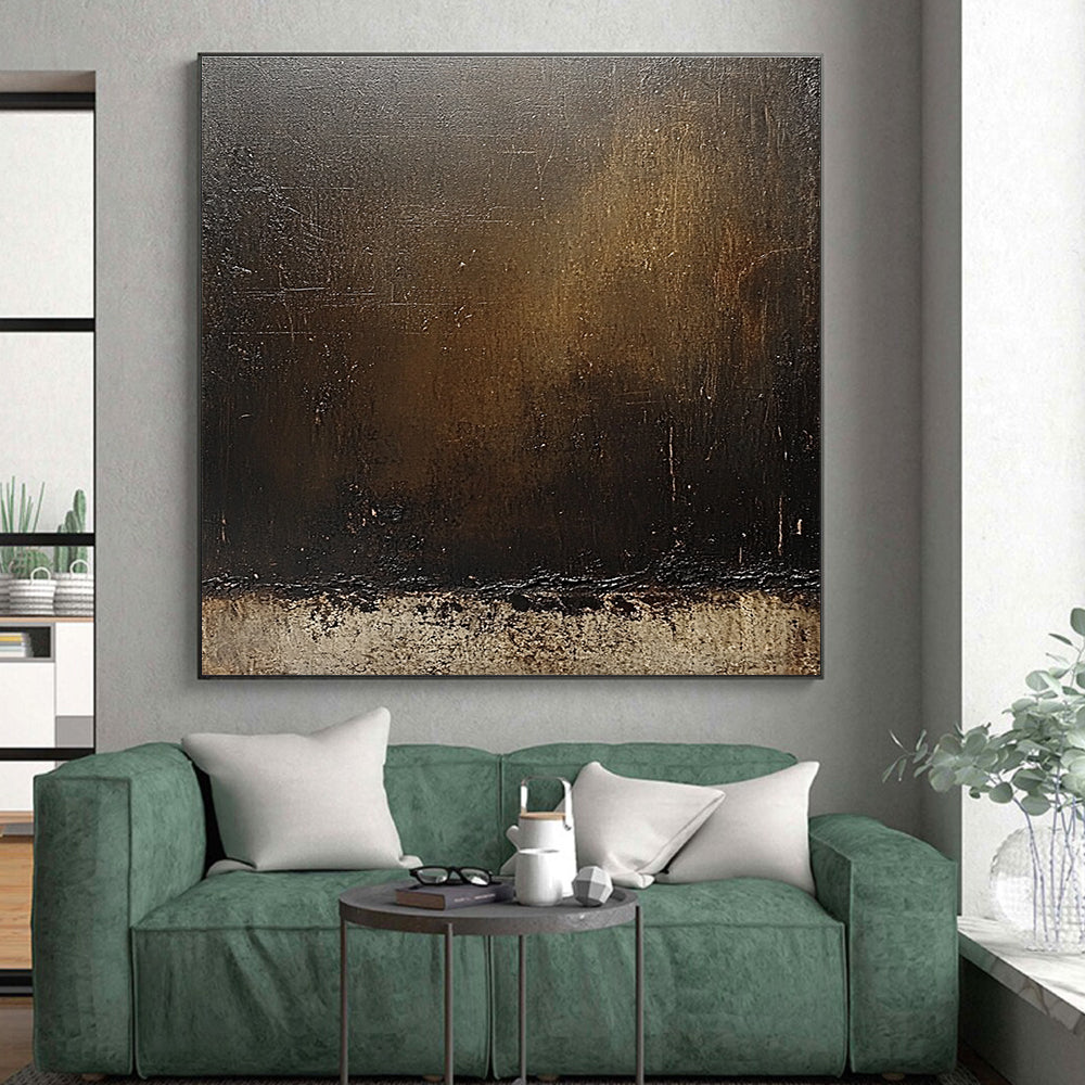 Deeper Dark Gradient Abstract Painting with Intense Atmosphere WINK292
